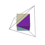 Projection of a tetrahedron on a cube